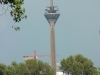 Düsseldorfer "Rheinturm" mit alter Turmspitze
